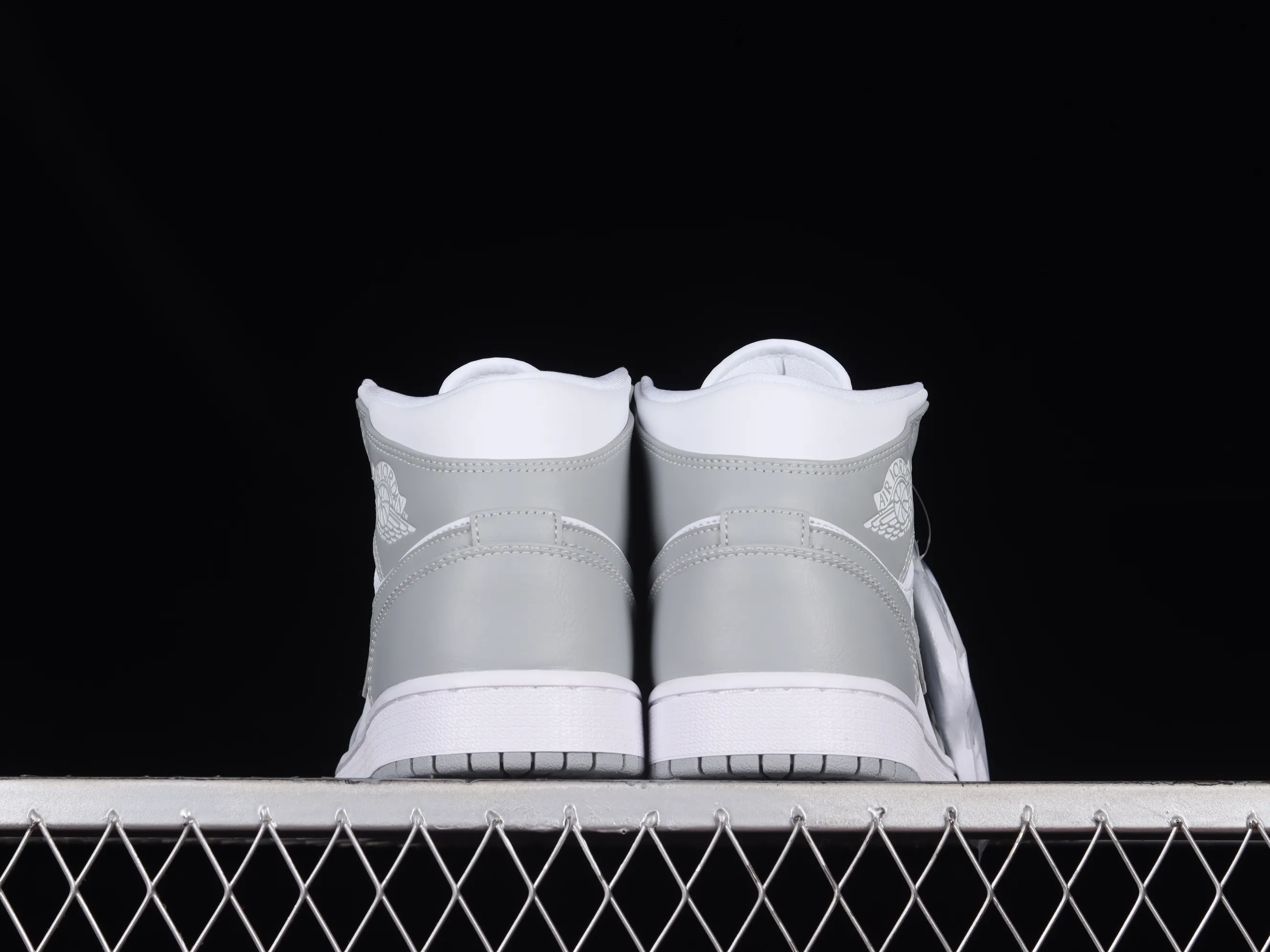 All categories Air Jordan Jordan series basketball shoes Air Jordan 1 Mid Air Jordan 1 Mid "Grey Sail" AJ Joe 1 New White Gray China Basketball Shoes BQ6472-115